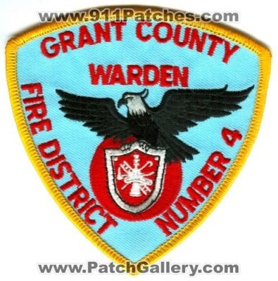 Grant County Fire District 4 Warden (Washington)
Scan By: PatchGallery.com
Keywords: co. dist. number no. #4 department dept.