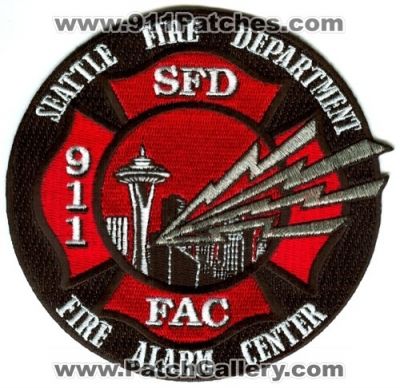 Seattle Fire Department Fire Alarm Center 911 Patch (Washington)
[b]Scan From: Our Collection[/b]
Keywords: dept. sfd fac emergency communications dispatcher