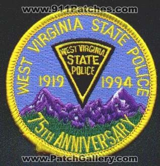 West Virginia State Police 75th Anniversary
Thanks to EmblemAndPatchSales.com for this scan.
