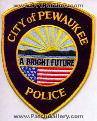 Pewaukee Police
Thanks to EmblemAndPatchSales.com for this scan.
Keywords: wisconsin city of
