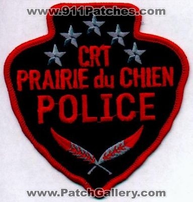 Prairie Du Chien Police CRT
Thanks to EmblemAndPatchSales.com for this scan.
Keywords: wisconsin