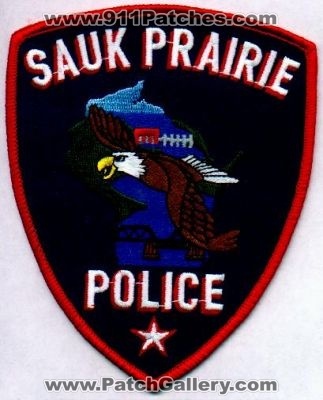 Sauk Prairie Police
Thanks to EmblemAndPatchSales.com for this scan.
Keywords: wisconsin