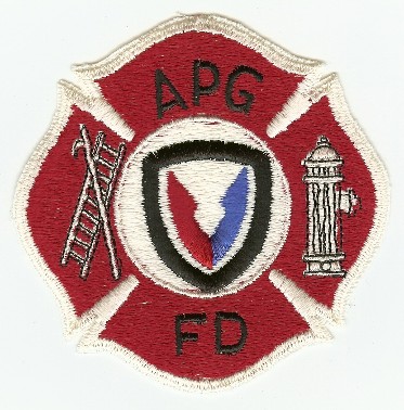 Aberdeen Proving Ground FD
Thanks to PaulsFirePatches.com for this scan.
Keywords: maryland fire department apg