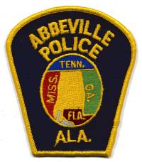 Abbeville Police (Alabama)
Thanks to BensPatchCollection.com for this scan.
