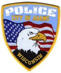 Adams Police (Wisconsin)
Thanks to BensPatchCollection.com for this scan.
Keywords: city of