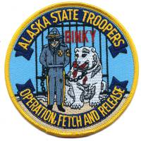 Alaska State Troopers Operation Fetch and Release
Thanks to BensPatchCollection.com for this scan.
Keywords: police binky