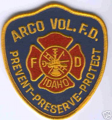 Arco Vol F.D.
Thanks to Brent Kimberland for this scan.
Keywords: idaho fire volunteer department fd