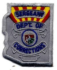 Arizona Department of Corrections Sergeant
Thanks to BensPatchCollection.com for this scan.
Keywords: police doc dept