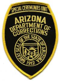 Arizona Department of Corrections Special Ceremonies Unit
Thanks to BensPatchCollection.com for this scan.
Keywords: police doc