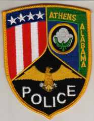Athens Police
Thanks to BlueLineDesigns.net for this scan.
Keywords: alabama