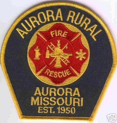 Aurora Rural Fire Rescue
Thanks to Brent Kimberland for this scan.
Keywords: missouri