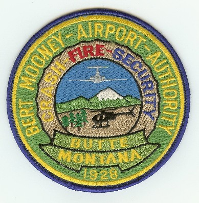 Bert Money Airport Authority Crash Fire Security
Thanks to PaulsFirePatches.com for this scan.
Keywords: montana cfr arff aircraft rescue butte