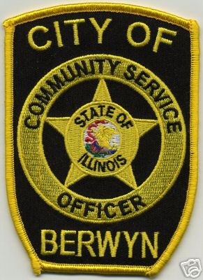 Berwyn Community Service Officer (Illinois)
Thanks to Jason Bragg for this scan.
Keywords: police city of