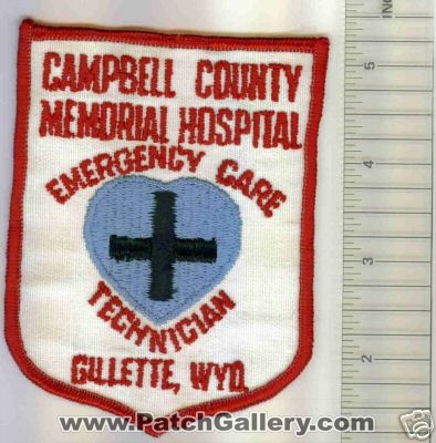 Campbell County Memorial Hospital Emergency Care Technician (Wyoming)
Thanks to Mark C Barilovich for this scan.
Keywords: ems emt gillette