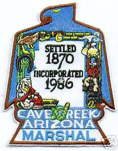 Cave Creek Marshal (Arizona)
Thanks to apdsgt for this scan.
