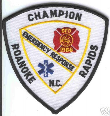 Champion Roanoke Rapids Emergency Response
Thanks to Brent Kimberland for this scan.
Keywords: north carolina fire