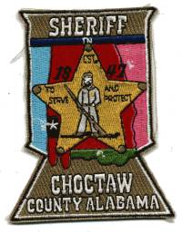 Choctaw County Sheriff (Alabama)
Thanks to BensPatchCollection.com for this scan.
