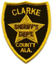 Clarke County Sheriff's Dept (Alabama)
Thanks to BensPatchCollection.com for this scan.
Keywords: sheriffs department