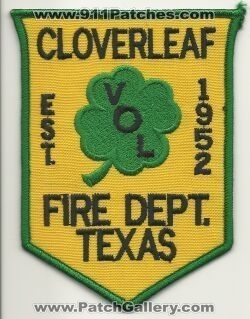 Cloverleaf Volunteer Fire Department (Texas)
Thanks to Mark Hetzel Sr. for this scan.
Keywords: vol. dept.