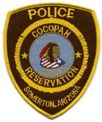 Cocopah Reservation Police (Arizona)
Thanks to BensPatchCollection.com for this scan.
Keywords: somerton