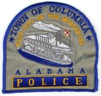 Columbia Police (Alabama)
Thanks to BensPatchCollection.com for this scan.
Keywords: town of
