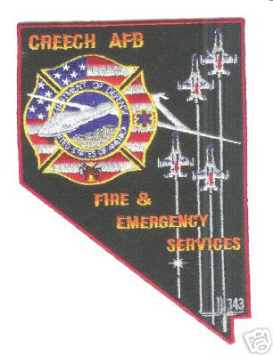 Creech AFB Fire & Emergency Services
Thanks to Jack Bol for this scan.
Keywords: nevada air force base usaf department of defense