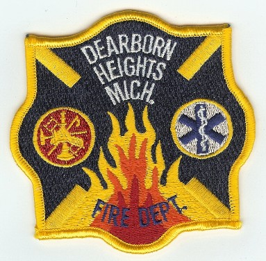 Dearborn Heights Fire Dept
Thanks to PaulsFirePatches.com for this scan.
Keywords: michigan department