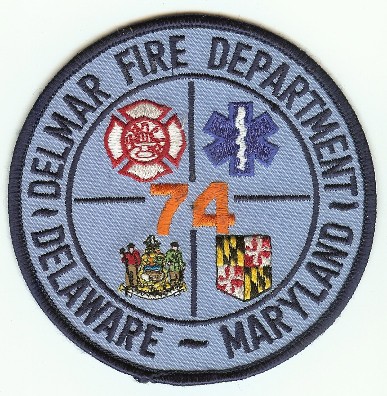 Delmar Fire Department
Thanks to PaulsFirePatches.com for this scan.
Keywords: maryland 74