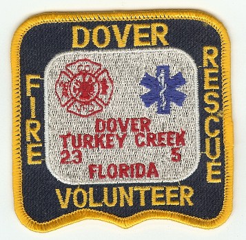 Dover Turkey Creek Volunteer Fire Rescue
Thanks to PaulsFirePatches.com for this scan.
Keywords: florida engine 23 rescue 5