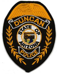 Duncan Police (Arizona)
Thanks to BensPatchCollection.com for this scan.
