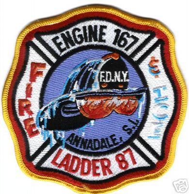 FDNY Fire Engine 167 Ladder 87
Thanks to Mark Stampfl for this scan.
Keywords: new york department