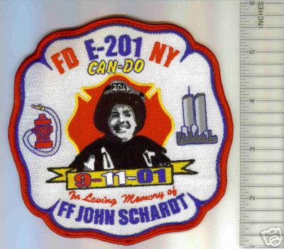 FDNY Fire Engine 201 In Loving Memory of FF John Schardt (New York)
Thanks to Mark C Barilovich for this scan.
Keywords: department