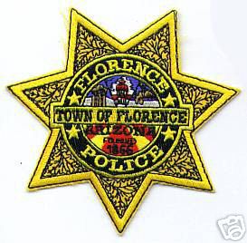 Florence Police (Arizona)
Thanks to apdsgt for this scan.
Keywords: town of