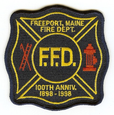 Freeport Fire Dept
Thanks to PaulsFirePatches.com for this scan.
Keywords: maine department 100th Anniversary