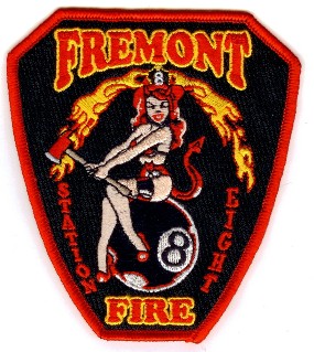 Fremont Fire Station 8 (California)
Thanks to PaulsFirePatches.com for this scan.
Keywords: eight
