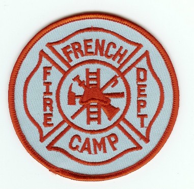 French Camp Fire Dept
Thanks to PaulsFirePatches.com for this scan.
Keywords: california department