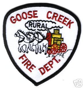Goose Creek Rural Fire Dept (South Carolina)
Thanks to Mark Stampfl for this scan.
Keywords: department