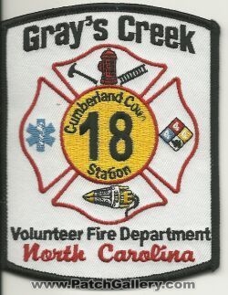 Grays Creek Volunteer Fire Department Station 18 (North Carolina)
Thanks to Mark Hetzel Sr. for this scan.
Keywords: gray's dept. cumberland county