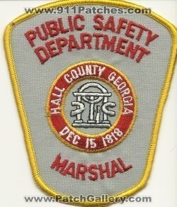 Hall County Public Safety Department Fire Marshal (Georgia)
Thanks to Mark Hetzel Sr. for this scan.
Keywords: dps dept.