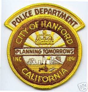 Hanford Police Department (California)
Thanks to apdsgt for this scan.
Keywords: city of