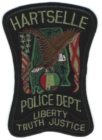 Hartselle Police Dept (Alabama)
Thanks to BensPatchCollection.com for this scan.
Keywords: department