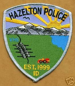 Hazelton Police (Idaho)
Thanks to apdsgt for this scan.
