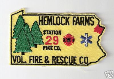 Hemlock Farms Vol Fire & Rescue Co Station 29
Thanks to Bob Brooks for this scan.
County: Pike
Keywords: pennsylvania volunteer company