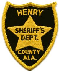 Henry County Sheriff's Dept (Alabama)
Thanks to BensPatchCollection.com for this scan.
Keywords: sheriffs department