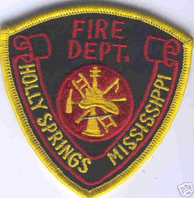 Holly Springs Fire Dept
Thanks to Brent Kimberland for this scan.
Keywords: mississippi department