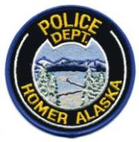 Homer Police Dept (Alaska)
Thanks to BensPatchCollection.com for this scan.
Keywords: department
