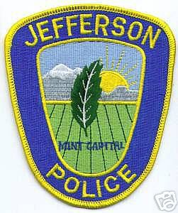 Jefferson Police (Oregon)
Thanks to apdsgt for this scan.
