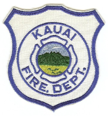 Kauai Fire Dept
Thanks to PaulsFirePatches.com for this scan.
Keywords: hawaii department