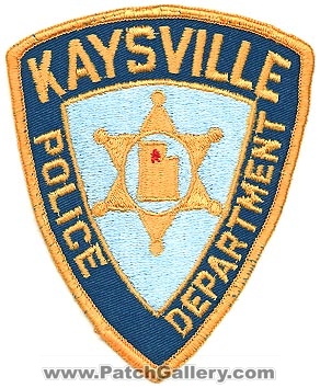 Kaysville Police Department (Utah)
Thanks to Alans-Stuff.com for this scan.
Keywords: dept.