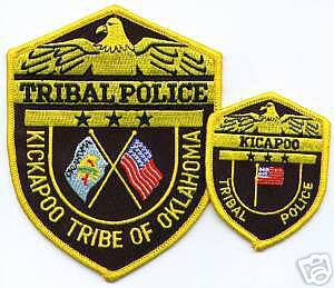 Kickapoo Tribe of Oklahoma Tribal Police (Kansas)
Thanks to apdsgt for this scan.
